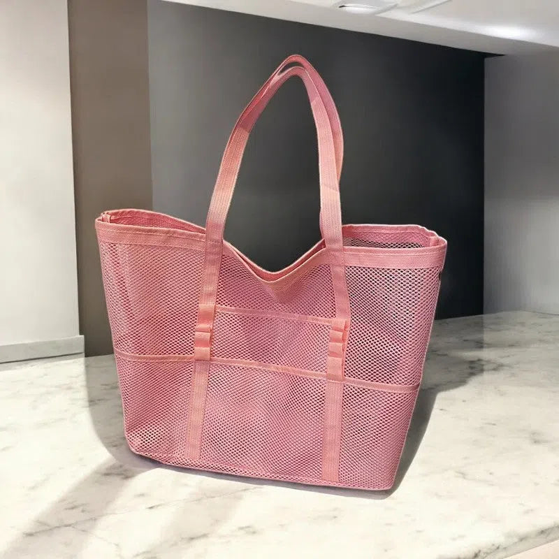 Bolso Playa de Malla de Lona Colores