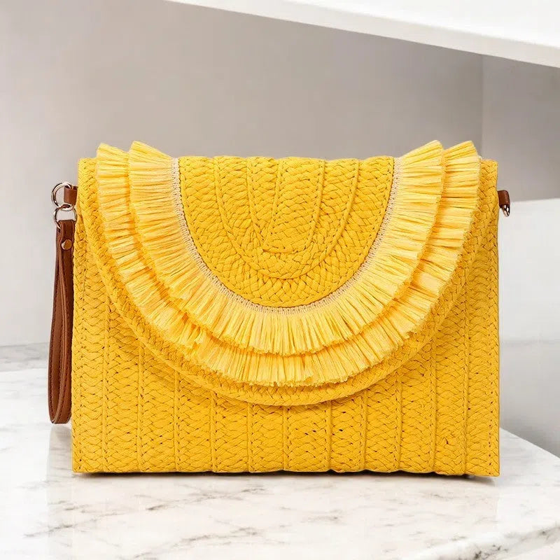 Bolso Rafia Estilo Tote de Colores