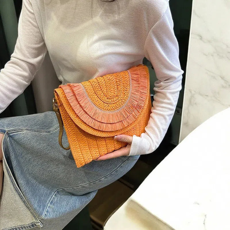 Bolso Rafia Estilo Tote de Colores