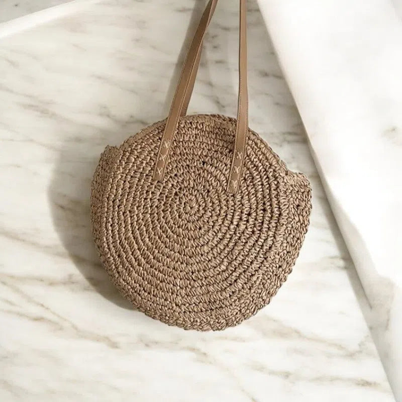 Bolso Rafia Redondo de Playa
