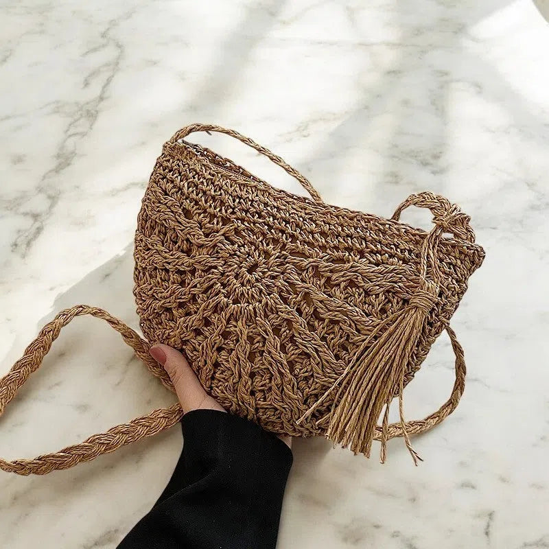 Bolso Rafia Saddle