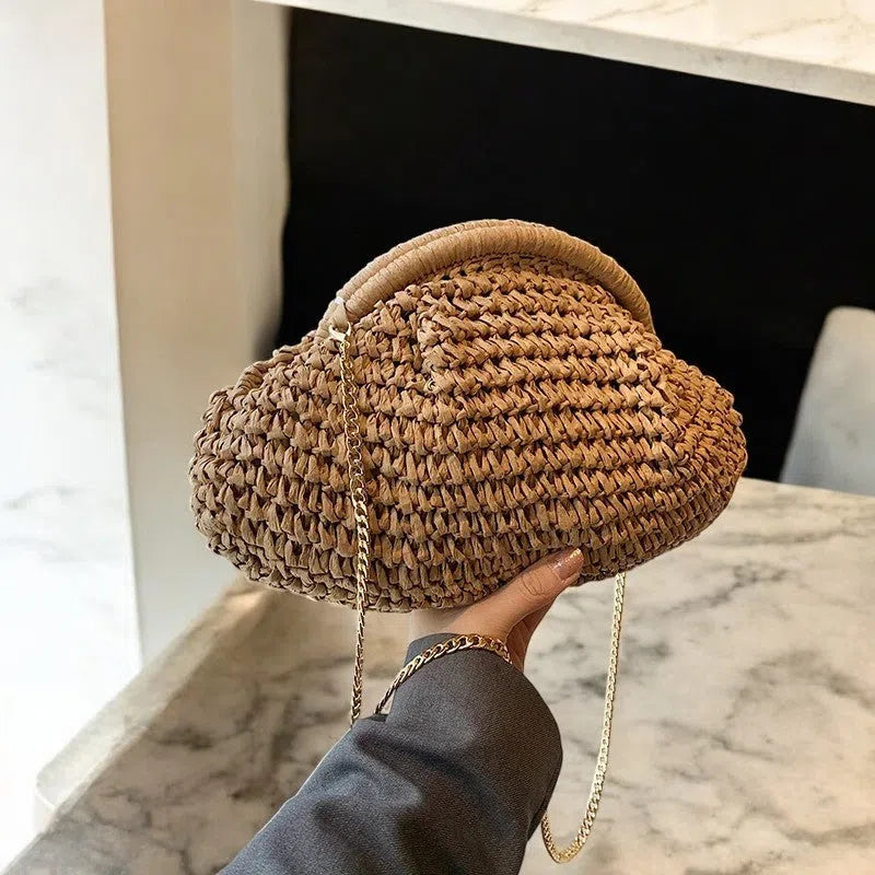 Bolso Rafia con Cadena