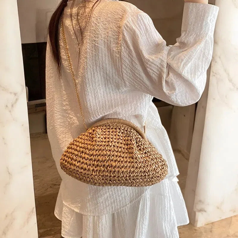 Bolso Rafia con Cadena