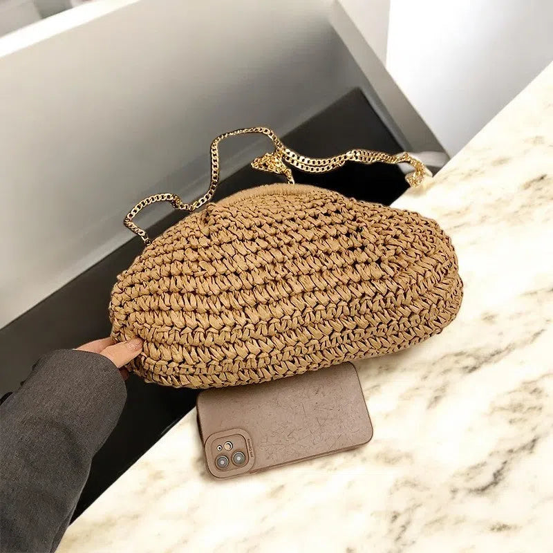 Bolso Rafia con Cadena