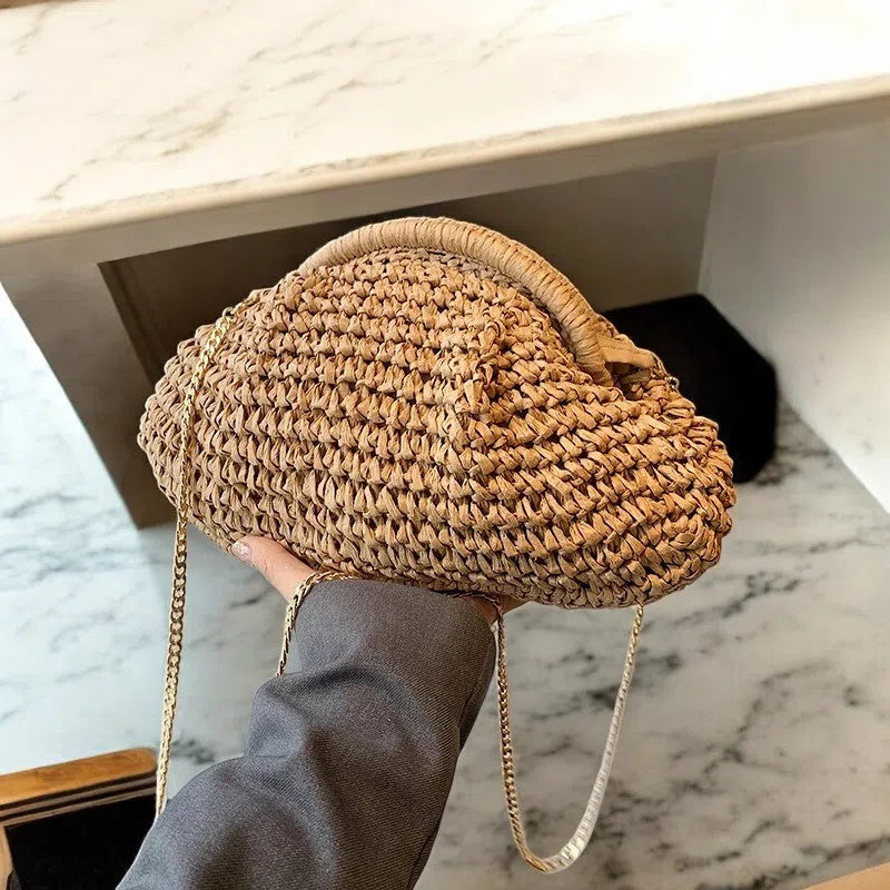 Bolso Rafia con Cadena