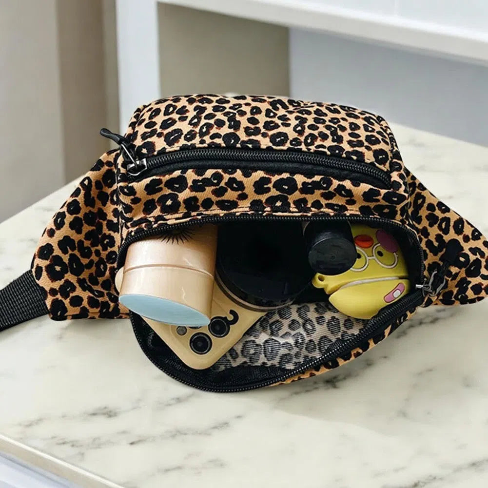 Bolso Riñonera Animal Print Terciopelo