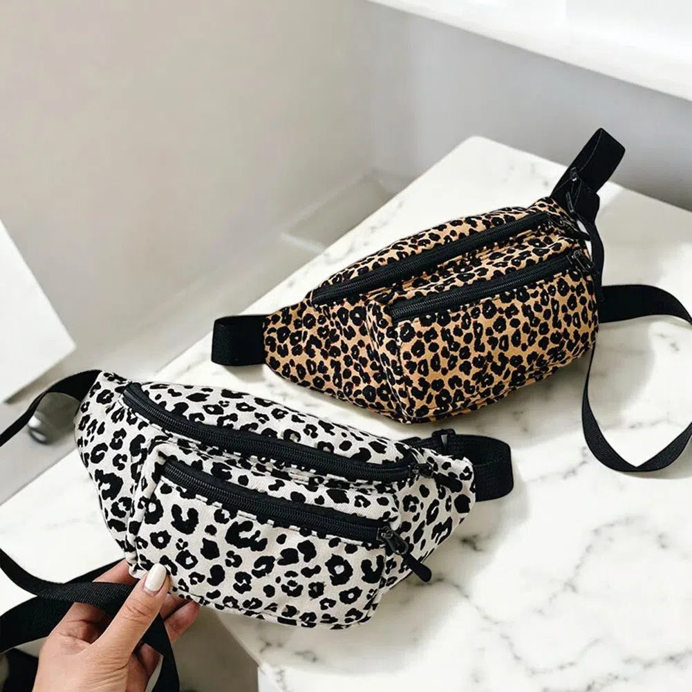 Bolso Riñonera Animal Print Terciopelo