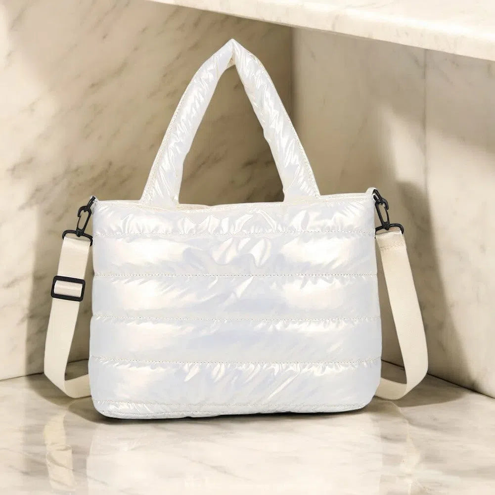 Bolso Shopper Acolchado Metalizado Básicos