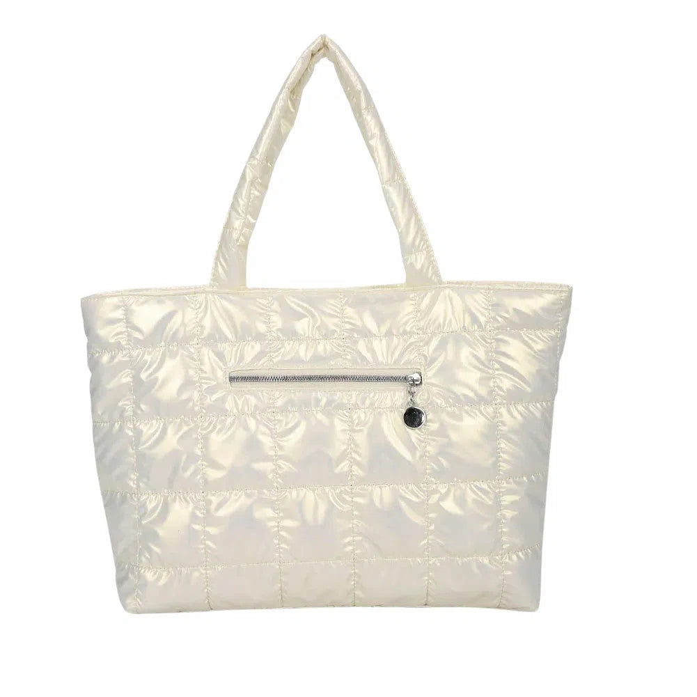 Bolso Shopper Acolchado Metalizado Básicos