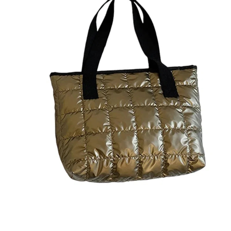Bolso Shopper Acolchonado Metálico