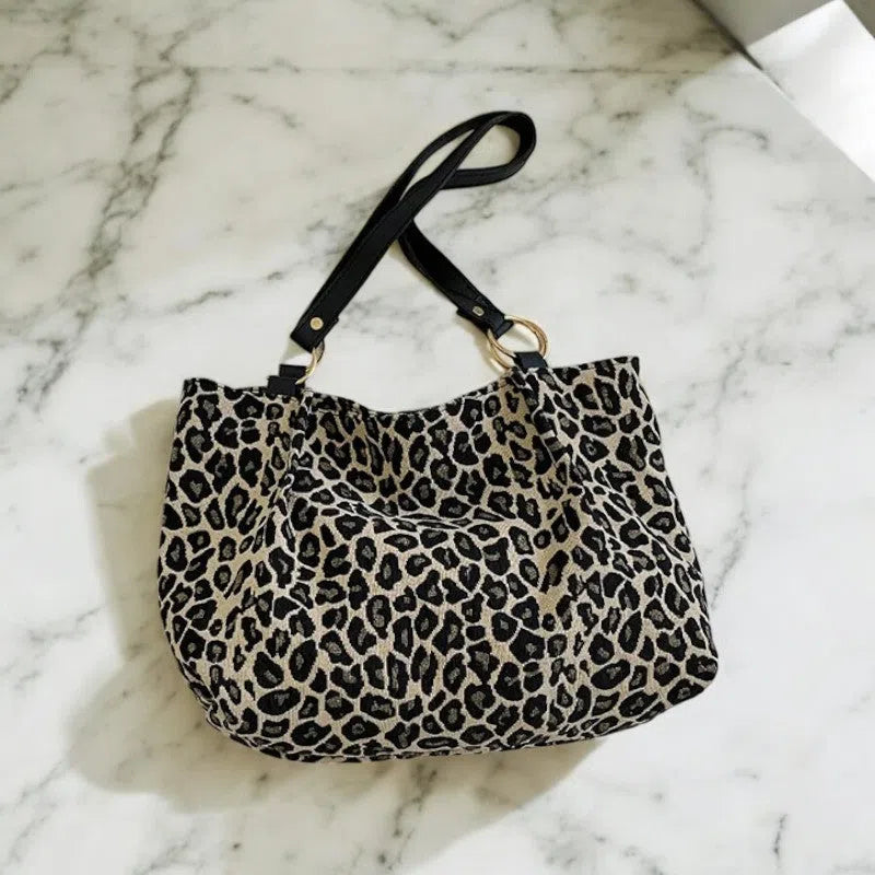 Bolso Shopper Estampado de Leopardo