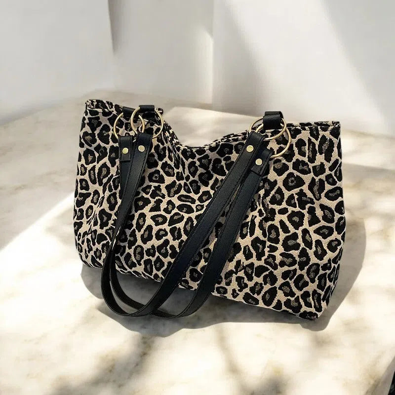 Bolso Shopper Estampado de Leopardo