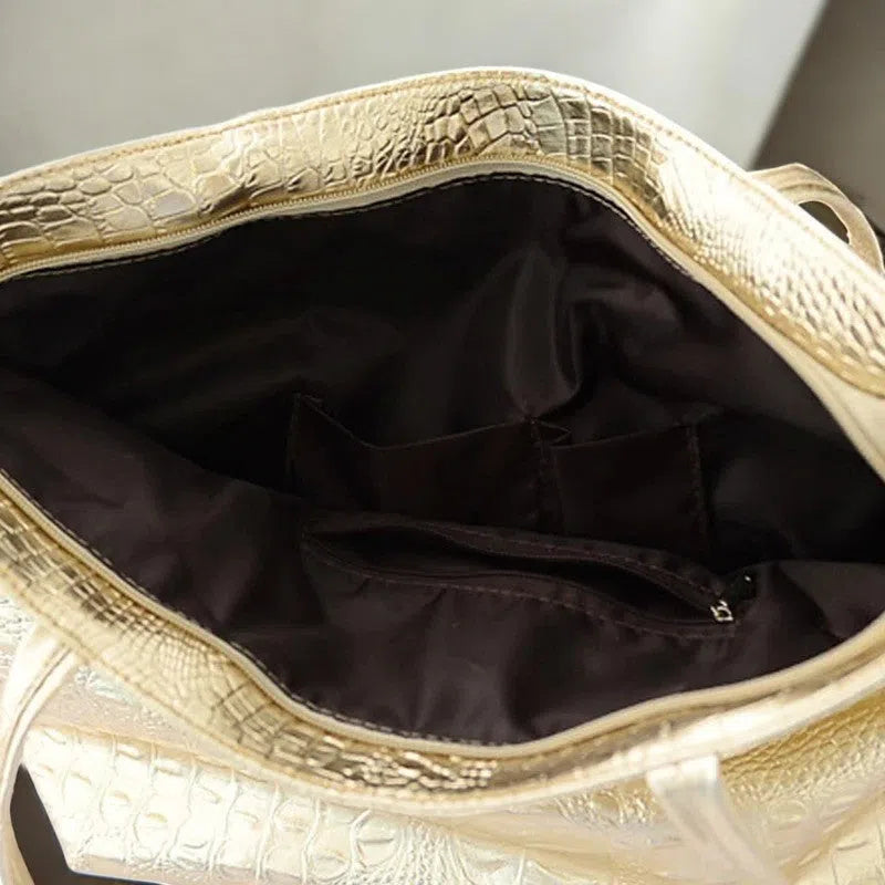 Bolso Shopper Estilo de Cocodrilo