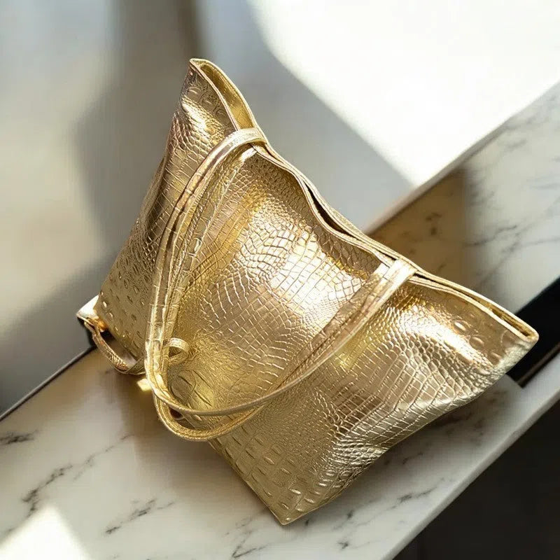 Bolso Shopper Estilo de Cocodrilo