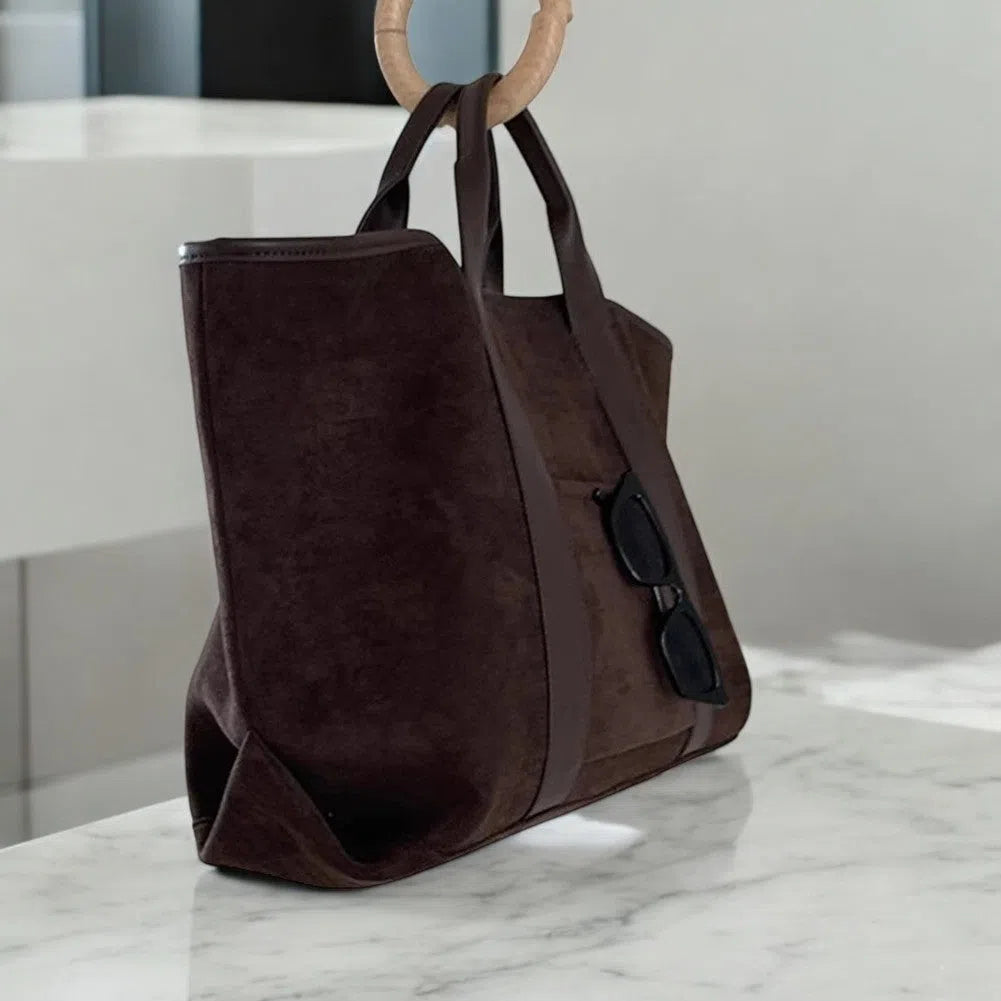 Bolso Shopper Gamuza Elegante Coffee