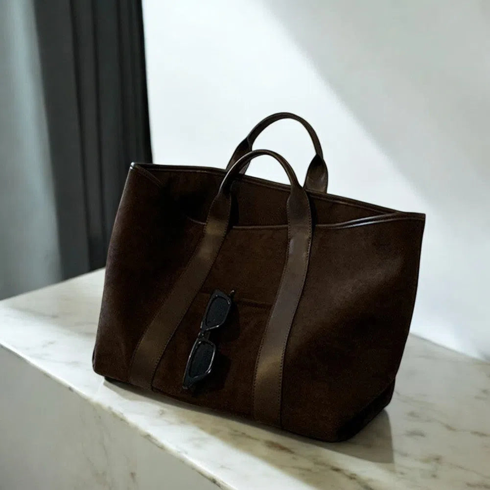 Bolso Shopper Gamuza Elegante Coffee