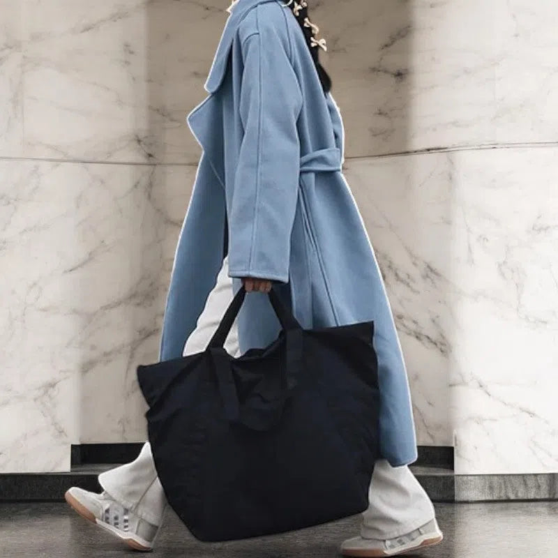 Bolso Shopper Oversize de Nylon Básico