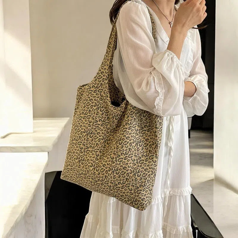 Bolso Shopper de Lona Leopardo