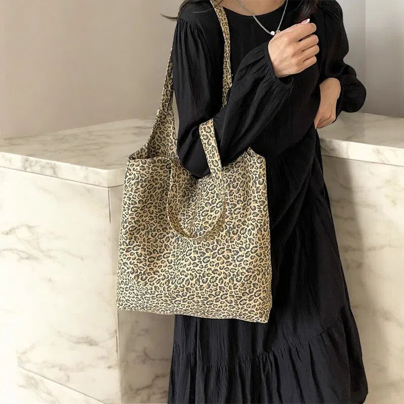 Bolso Shopper de Lona Leopardo