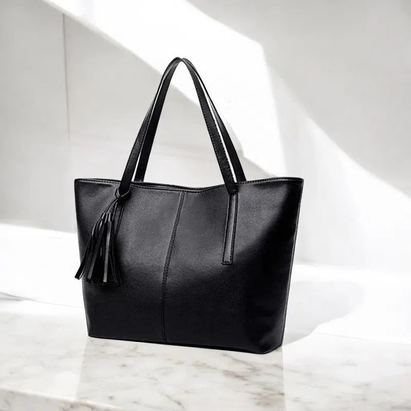 Bolso Shopper de PU con Flecos