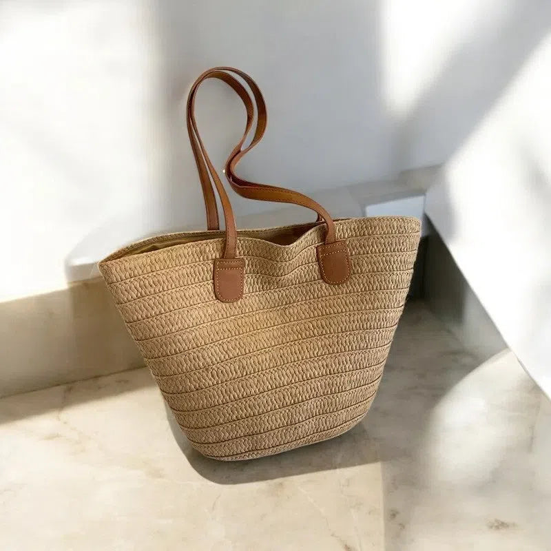 Bolso Shopper de Rafia Elegante
