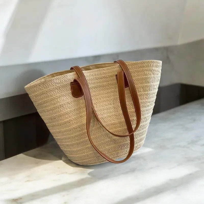 Bolso Shopper de Rafia Elegante