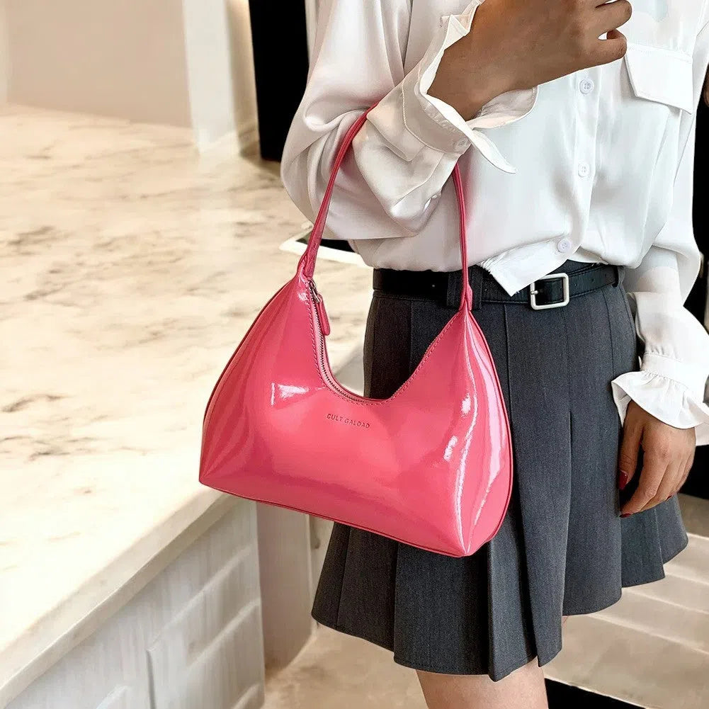 Bolso Tote Bag Efecto Espejo Rosa Fucsia