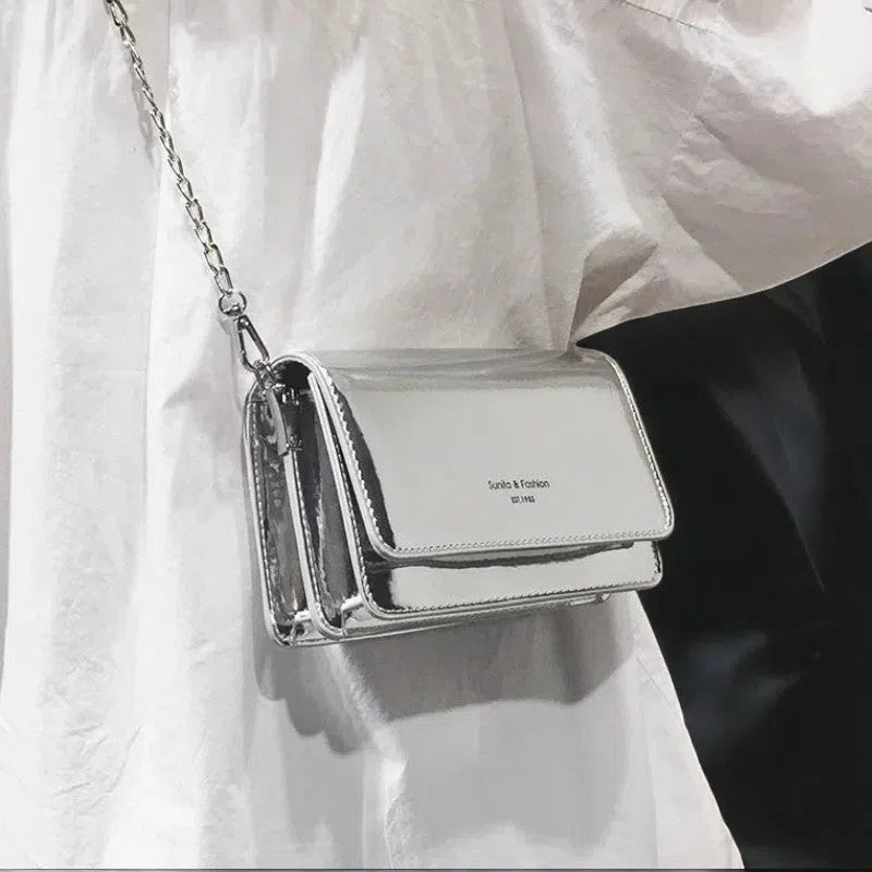 Bolso Tote Bag Espejo con Cadena