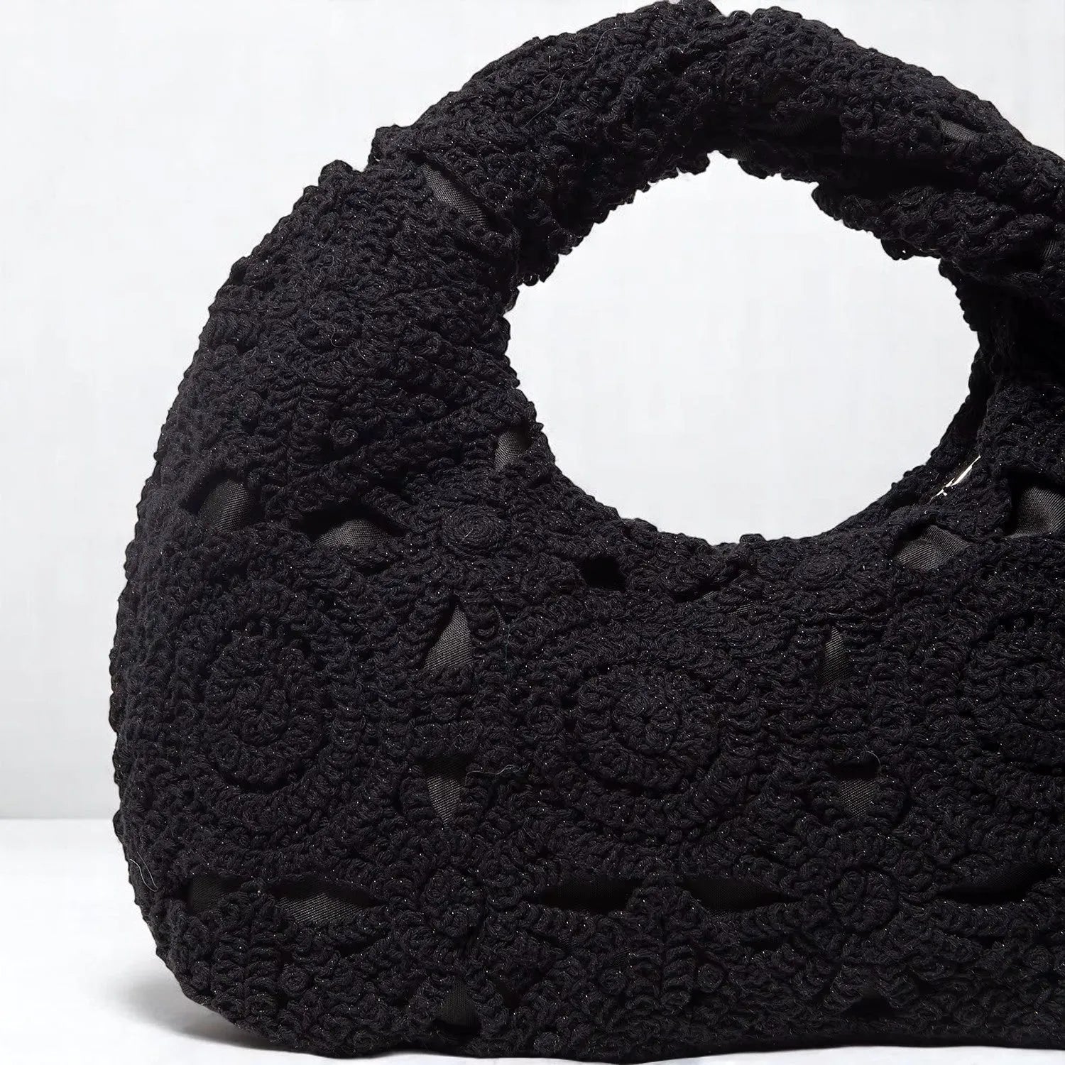 Bolso Tote Trenzado para Mujer Negro