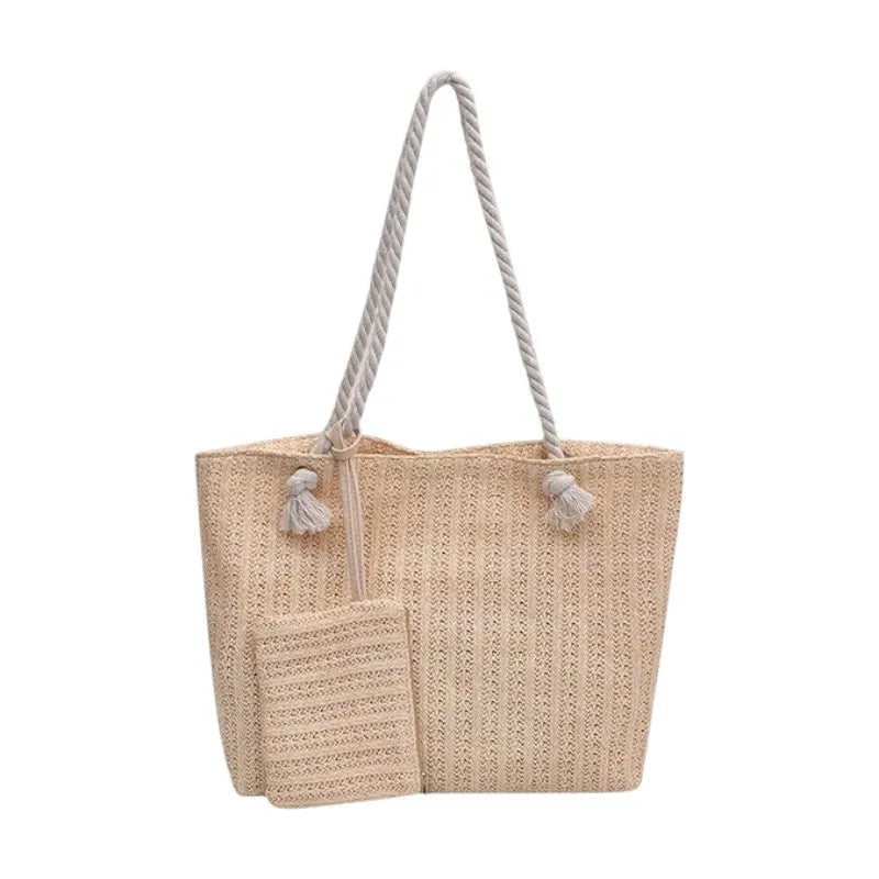 Bolso Tote de Paja para Playa