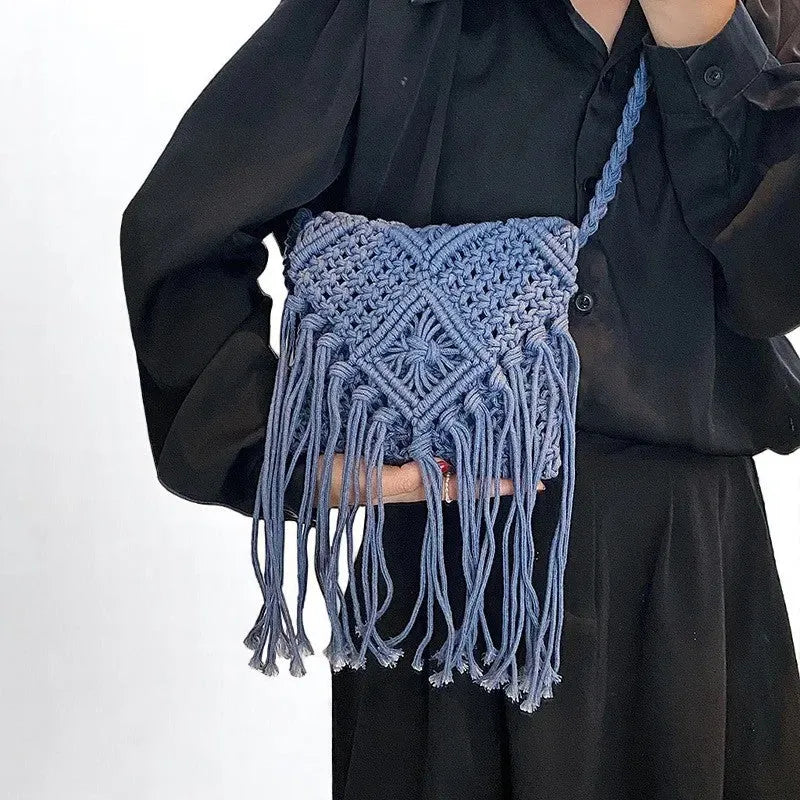 Bolso bandolera de algodón tejido – Color y estilo vibrante para tu día a día