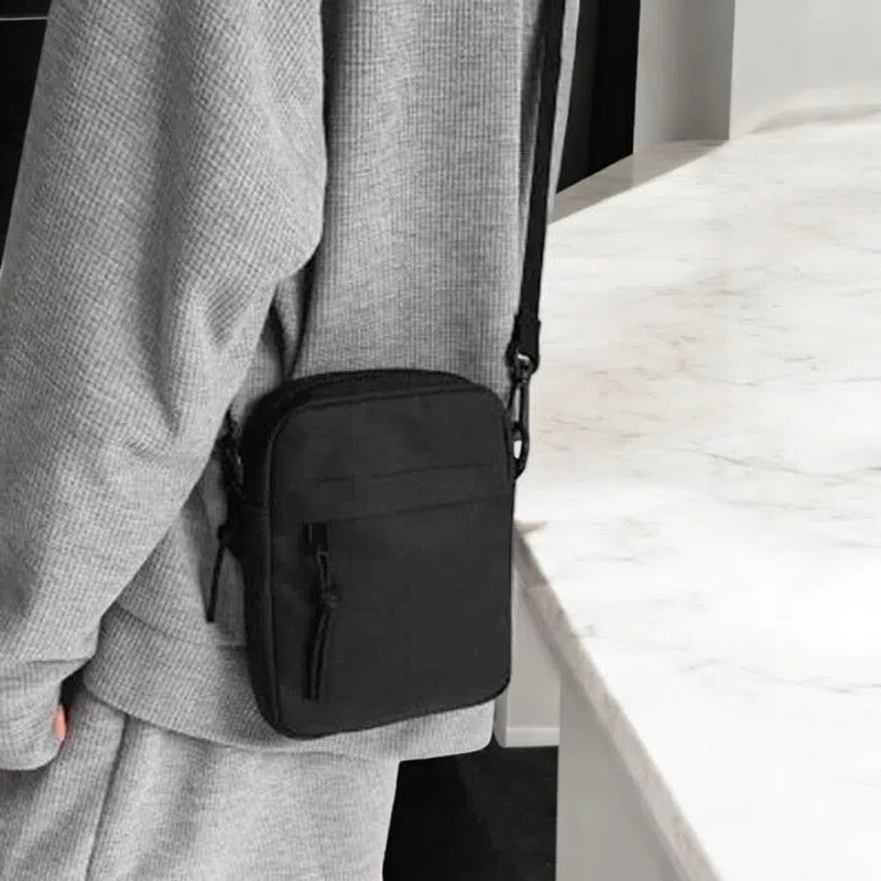 Bolso para Móvil de Lona Negro Cruzado