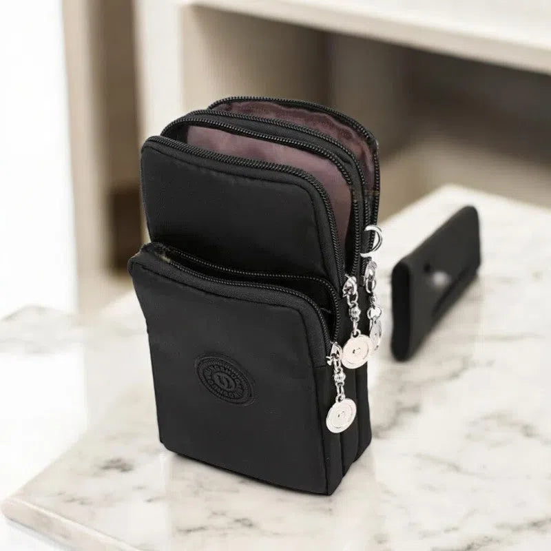 Bolso para Móvil de Nylon Negro
