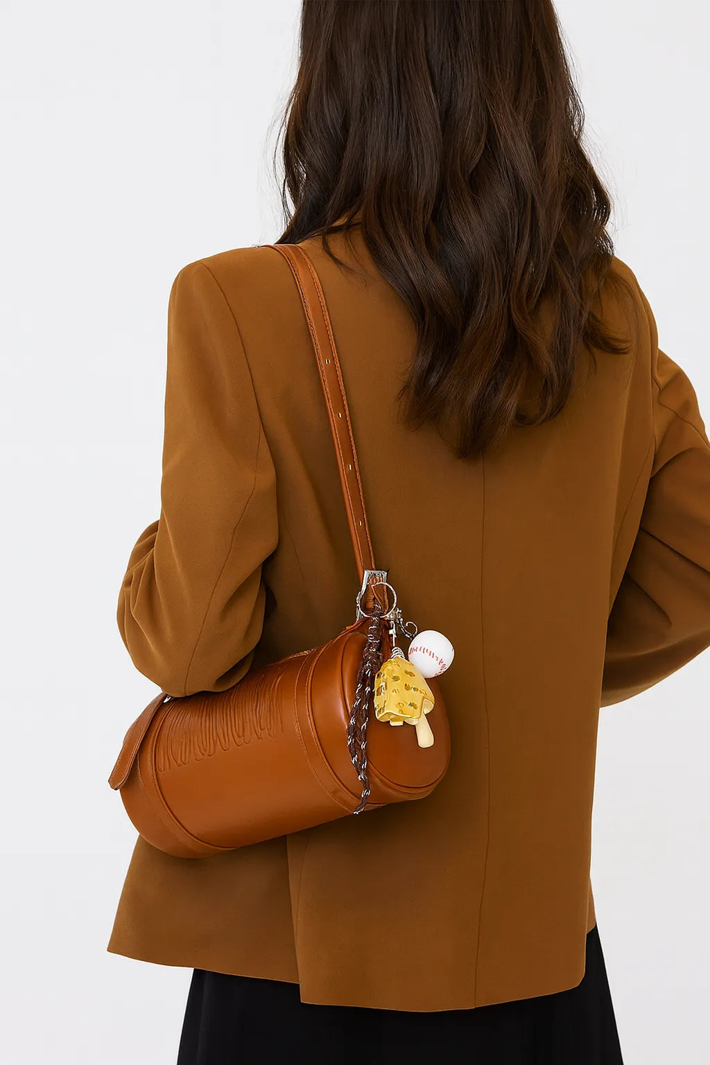 Bolso Bandolera Cilíndrico de Lujo Multifuncional