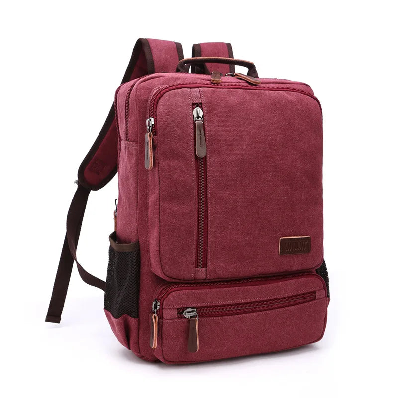 Premium Canvas Backpack in Red – Character and Urban Style