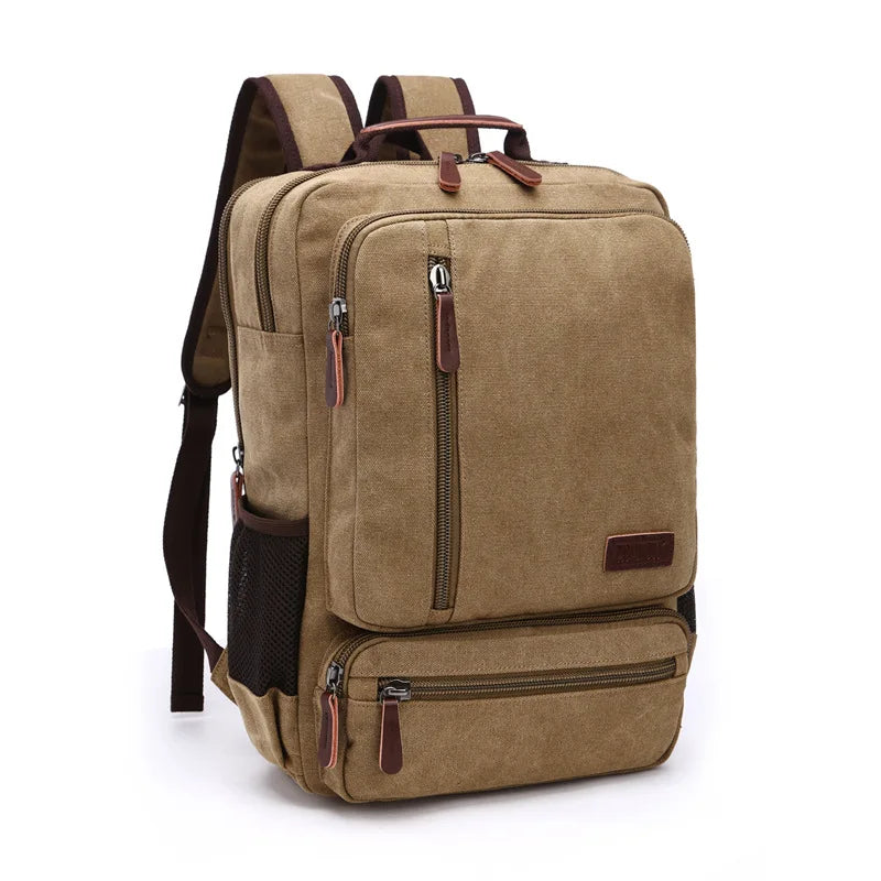 Premium Canvas Backpack, Khaki Color – Natural, Durable and Versatile