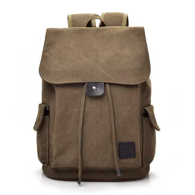 Large Capacity Preppy Canvas Backpack – Casual Style and Everyday Functionality