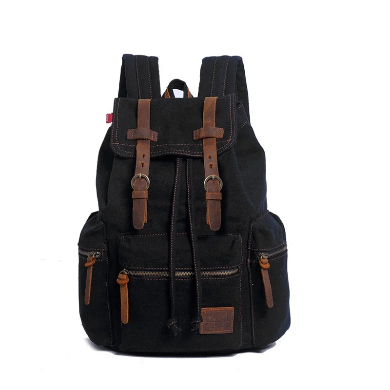 Vintage Oxford Canvas Backpack - Retro Style and Large 35L Capacity