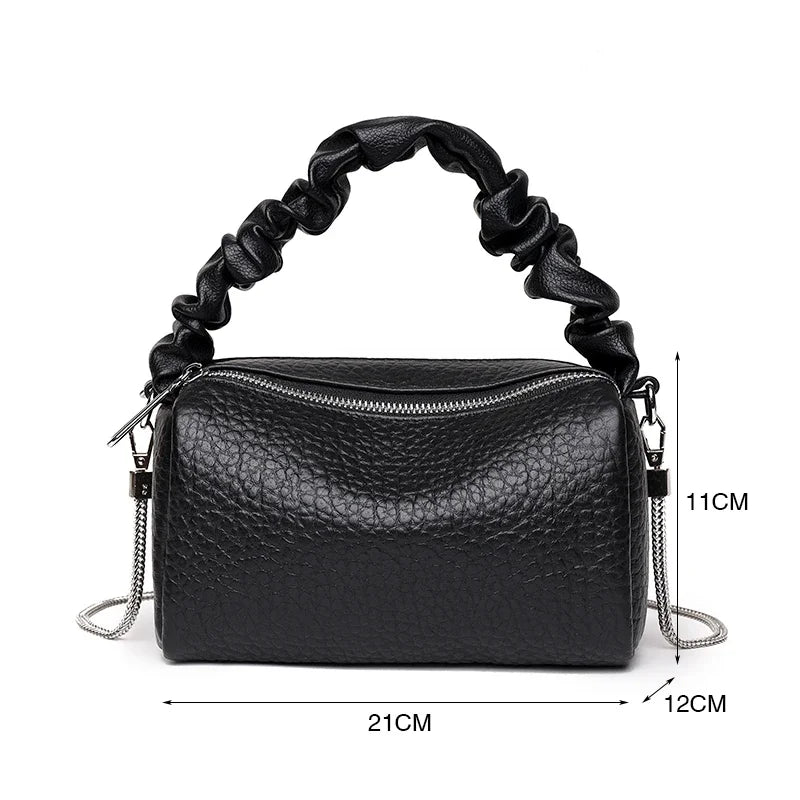 Bolso Tote de Piel Auténtica con Cadena – Elegancia y Lujo para Mujer