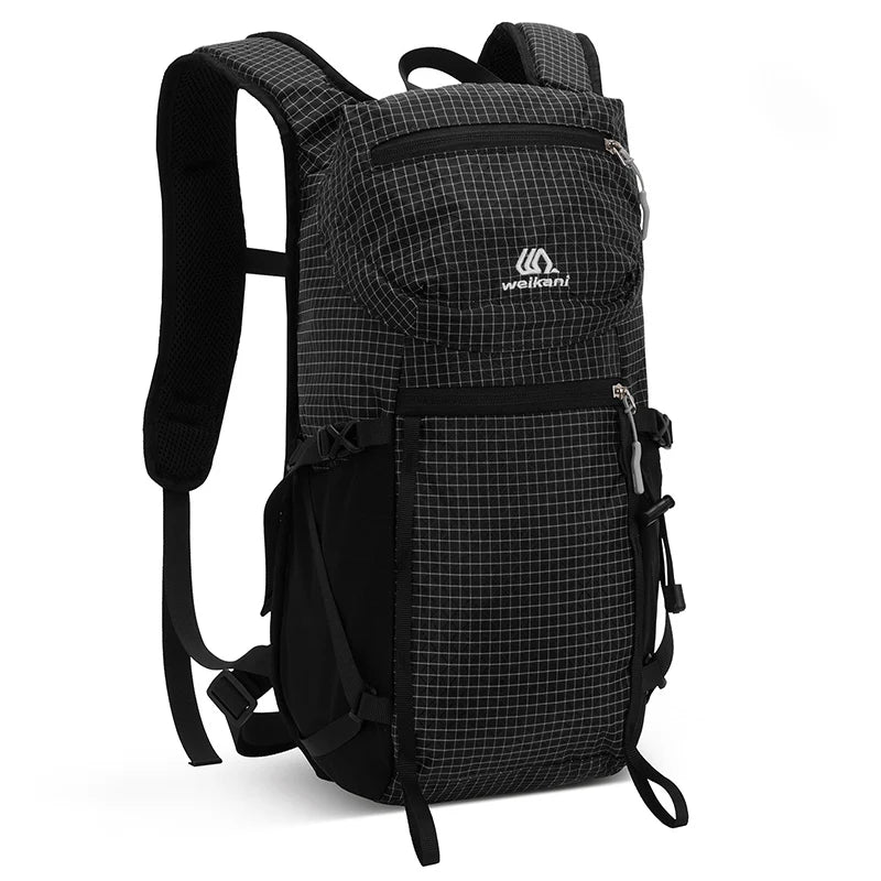 Mochila Outdoor WEIKANI Negra para Senderismo y Trekking – Ultraligera y Transpirable
