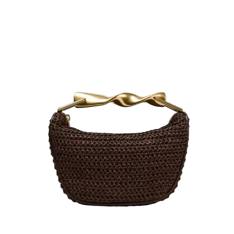 Bolso de Ratán Media Luna – Diseño Artesanal Vintage y Estilo Natural Premium