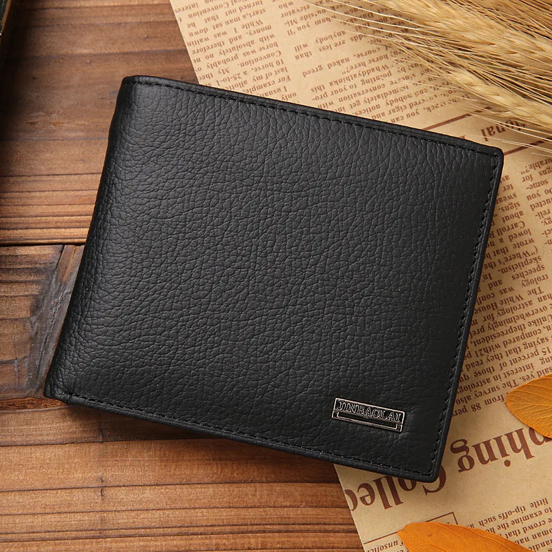 Cartera Clásica de Piel Genuina para Hombre