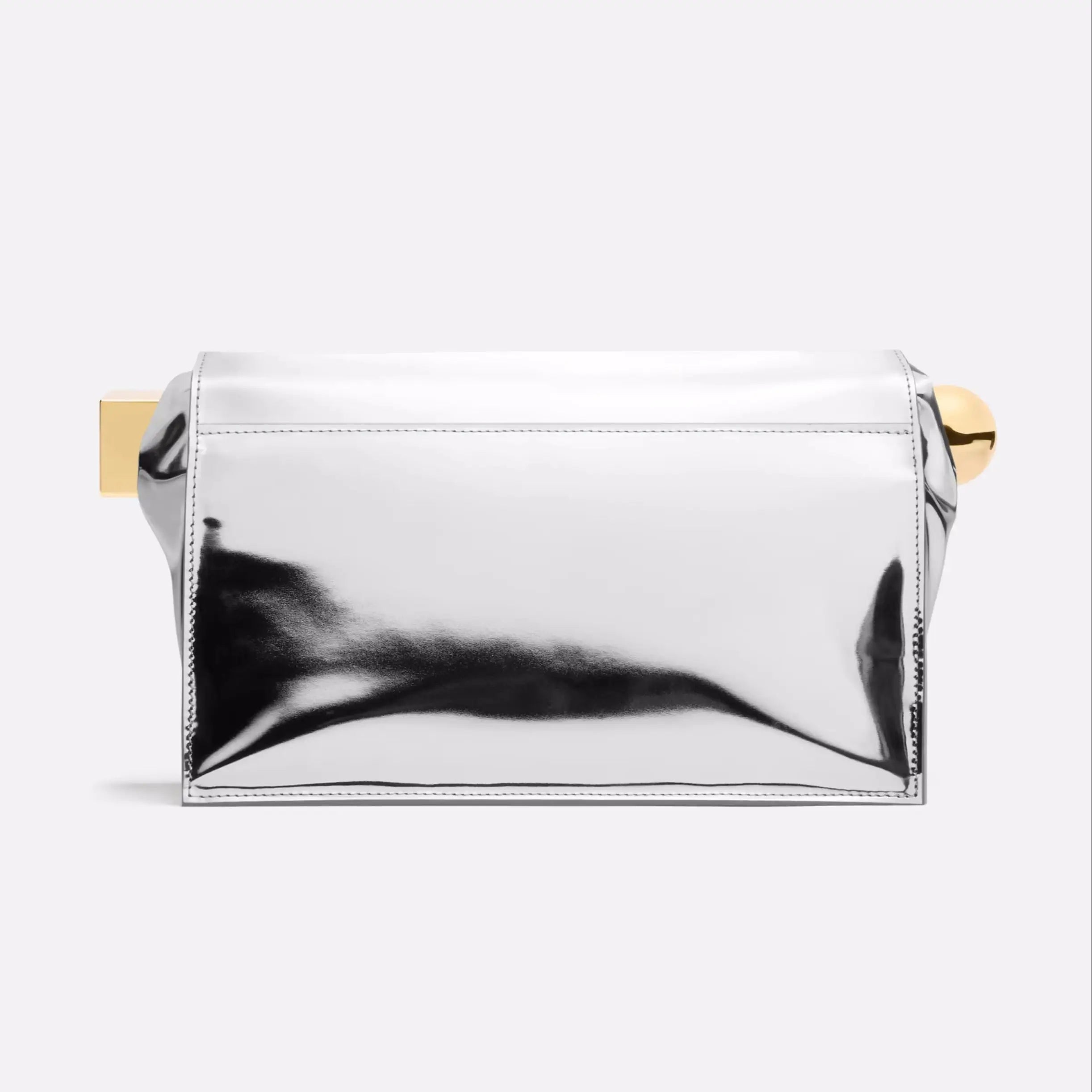 Elegant Gold and Silver Clutch - Minimalist Party Bag