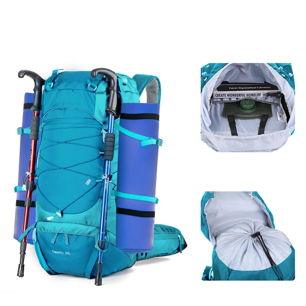 WEST TUNE 50L Hiking Backpack – Waterproof, Lightweight, and Professional