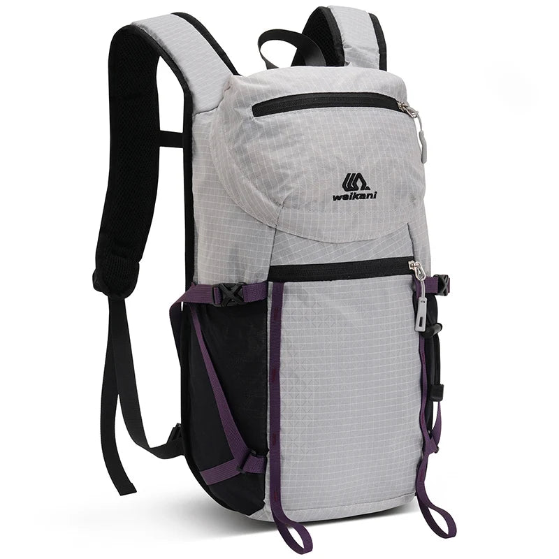 Mochila Outdoor WEIKANI Gris para Senderismo y Trekking – Ligera y Transpirable