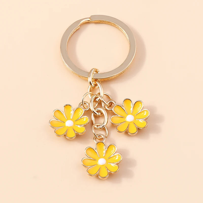Lilac Enamel Sakura Flower Keychain: Japanese Elegance