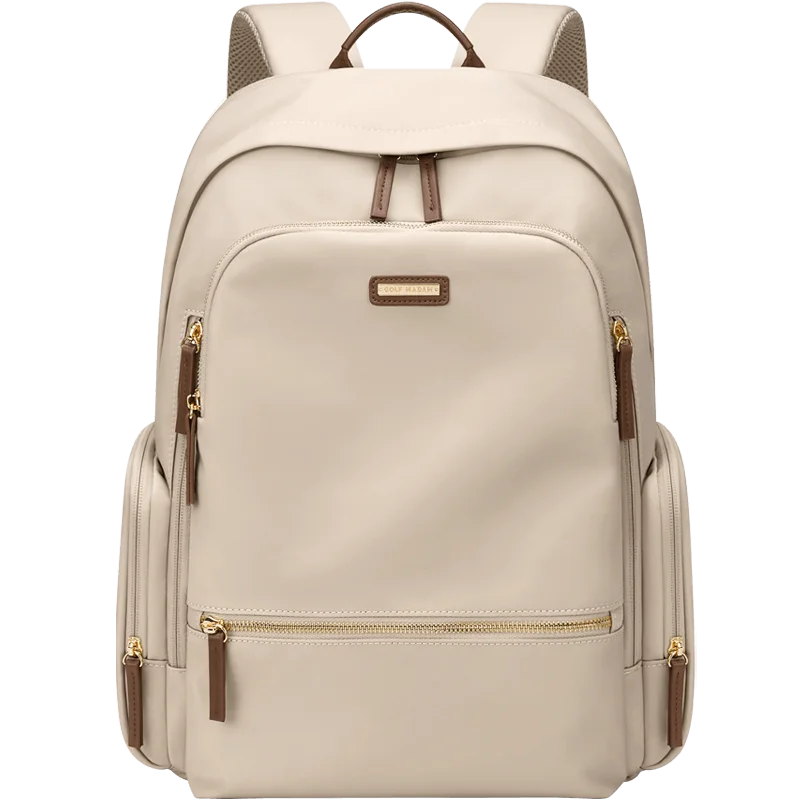 GOLF New Women's Backpack Fashion Solid color Nylon travel bag Commuting School Bag Female Students 15.6-inch Computer Backpack