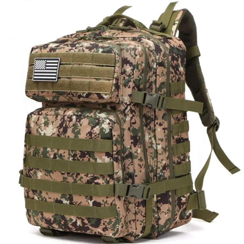 50L Waterproof Tactical Backpack | Military Green Style