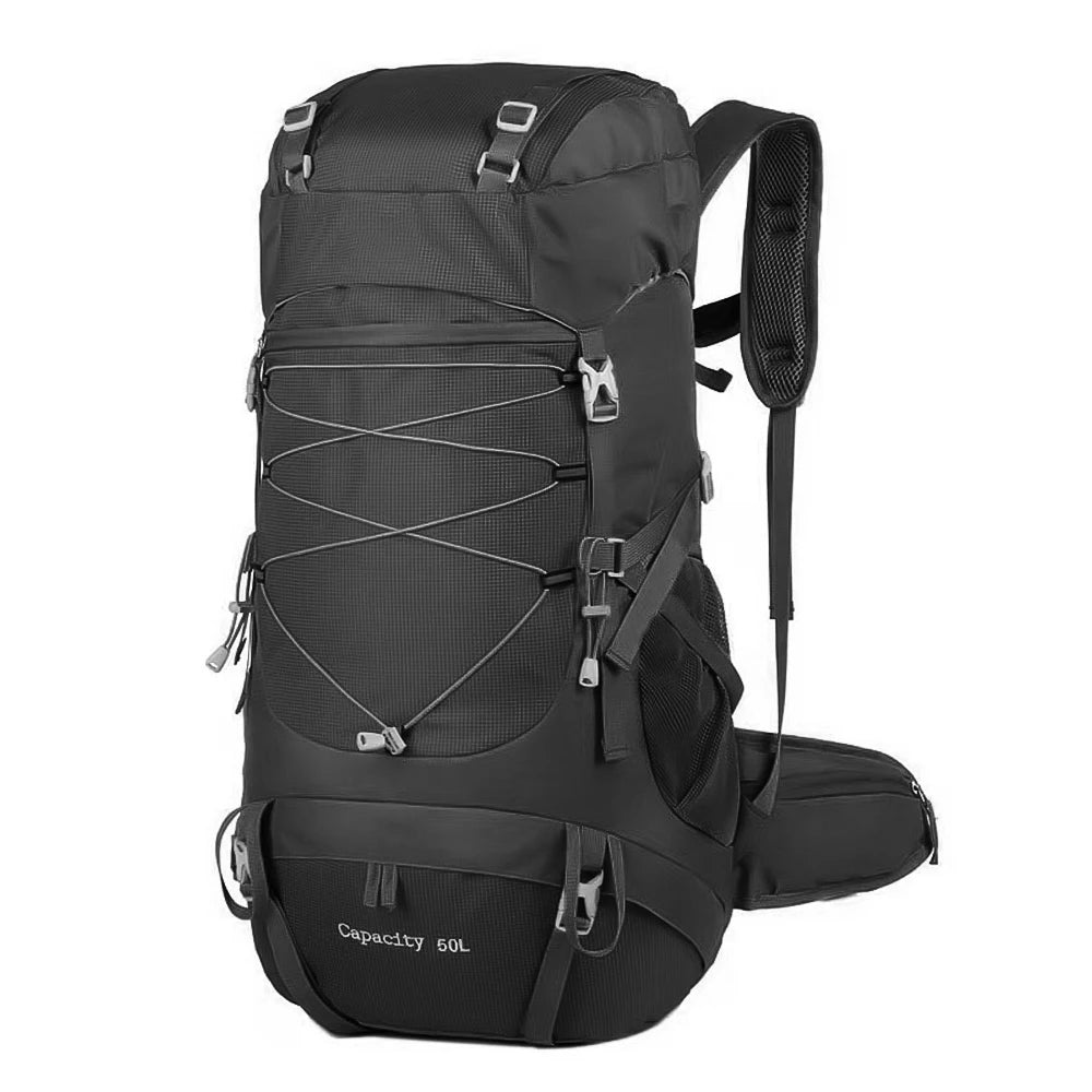 WEST TUNE 50L Black Hiking Backpack - Durable, Waterproof, and Professional