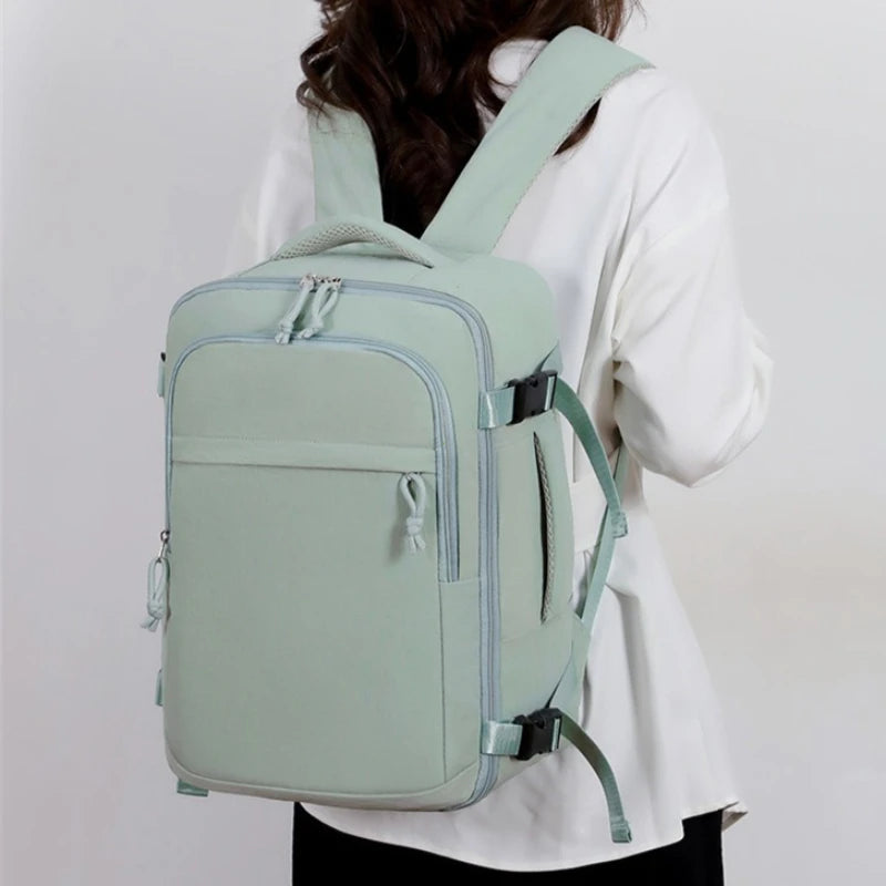 Mochila de Viaje Verde: Capacidad Inteligente y Aprobada para Cabina